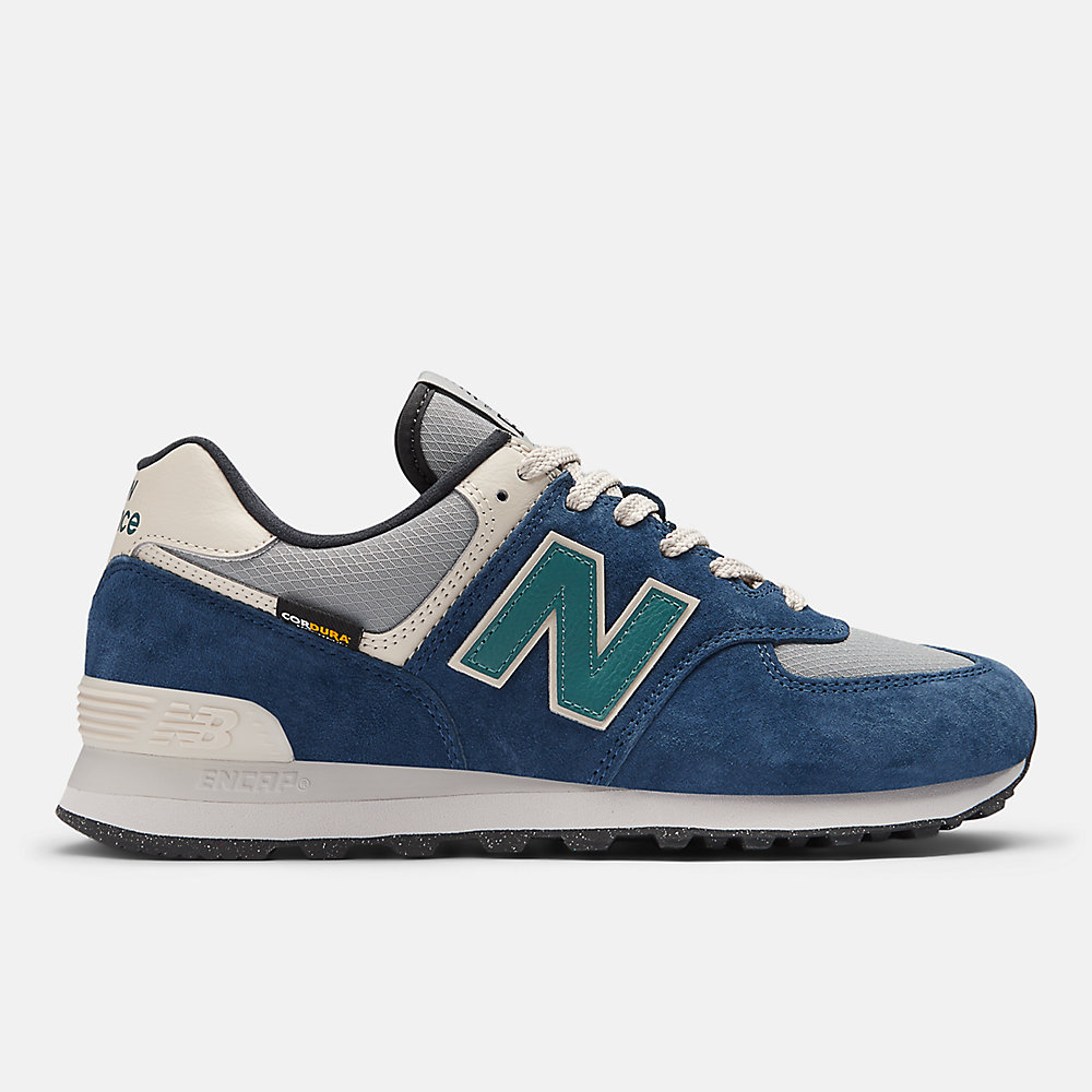 New Balance 574 Shoes NB Navy with Slate Grey and New Spruce